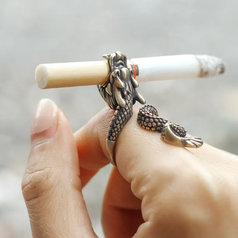 Vape Ring - Retro dragão titular do cigarro anel