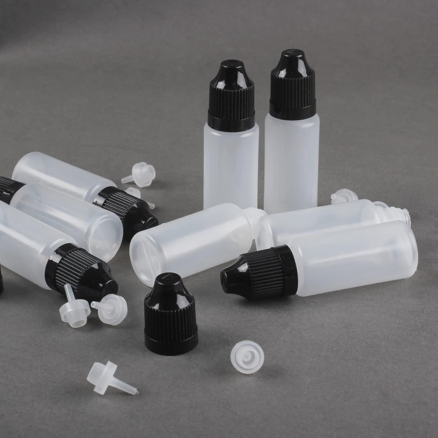 Juice Bottle Dropper - Garrafas pequenas de conta-gotas vazias, LDPE,