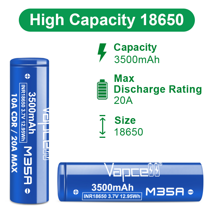 Vape Battery 18650 - Vapcell original m35a 18650 m35a 3500mah