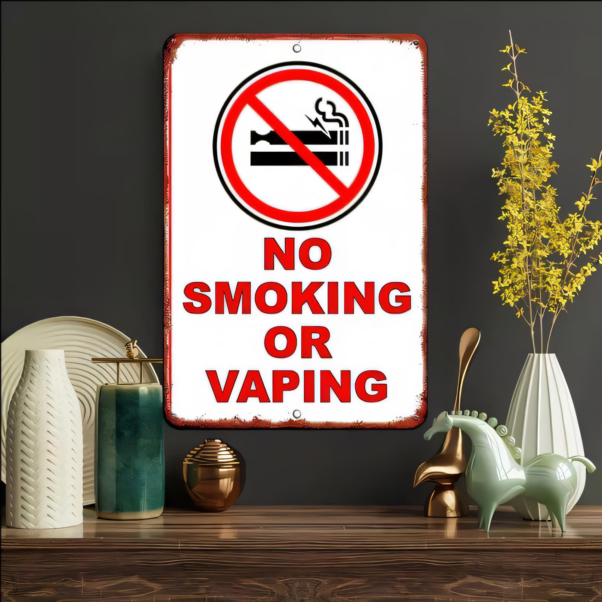 Placa de Metal Retrô de Advert - Vaping Area avaliação e preço